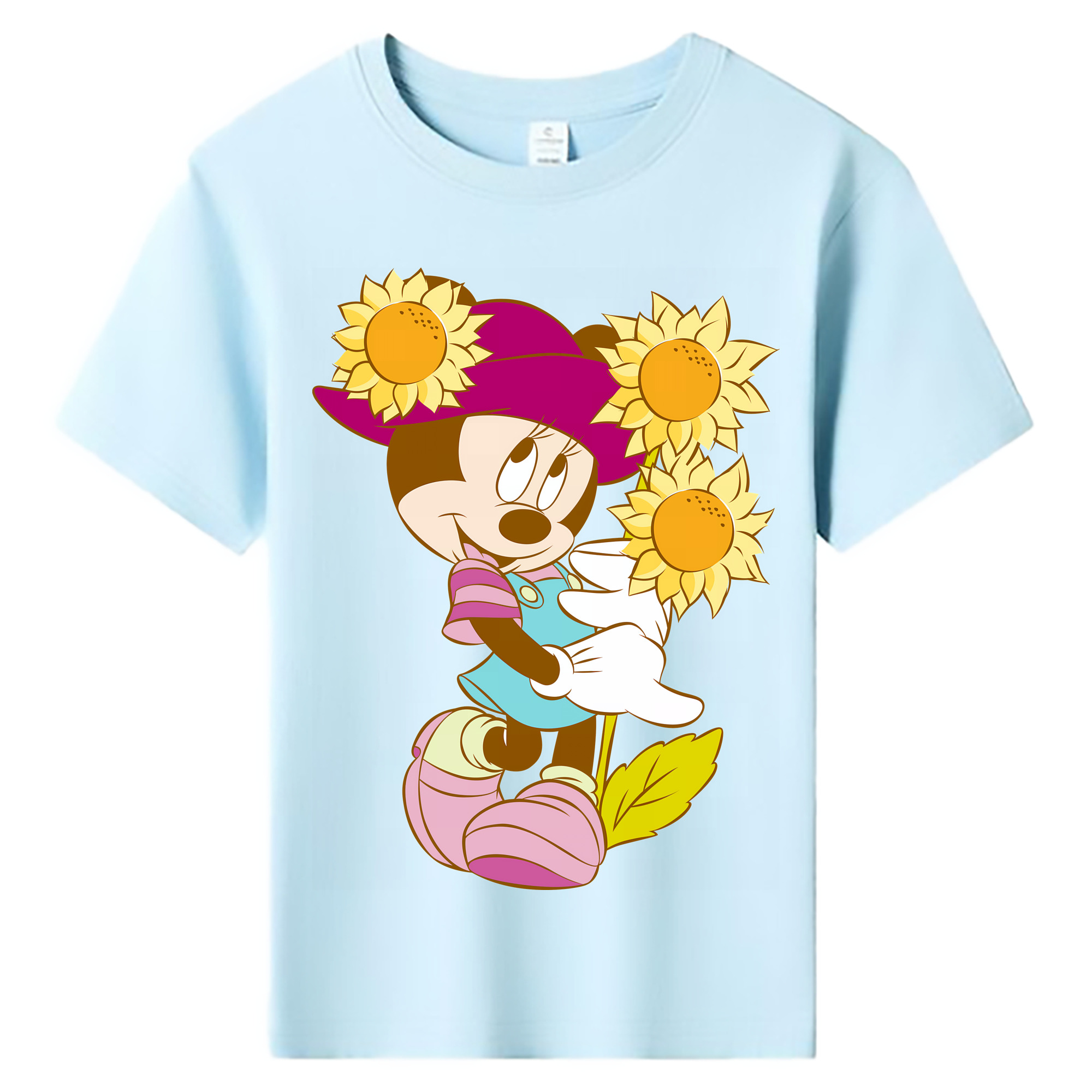 （画像用） ミッキーマウス Mickey Mouse 綿100％キッズTシャツ（フロントプリント）